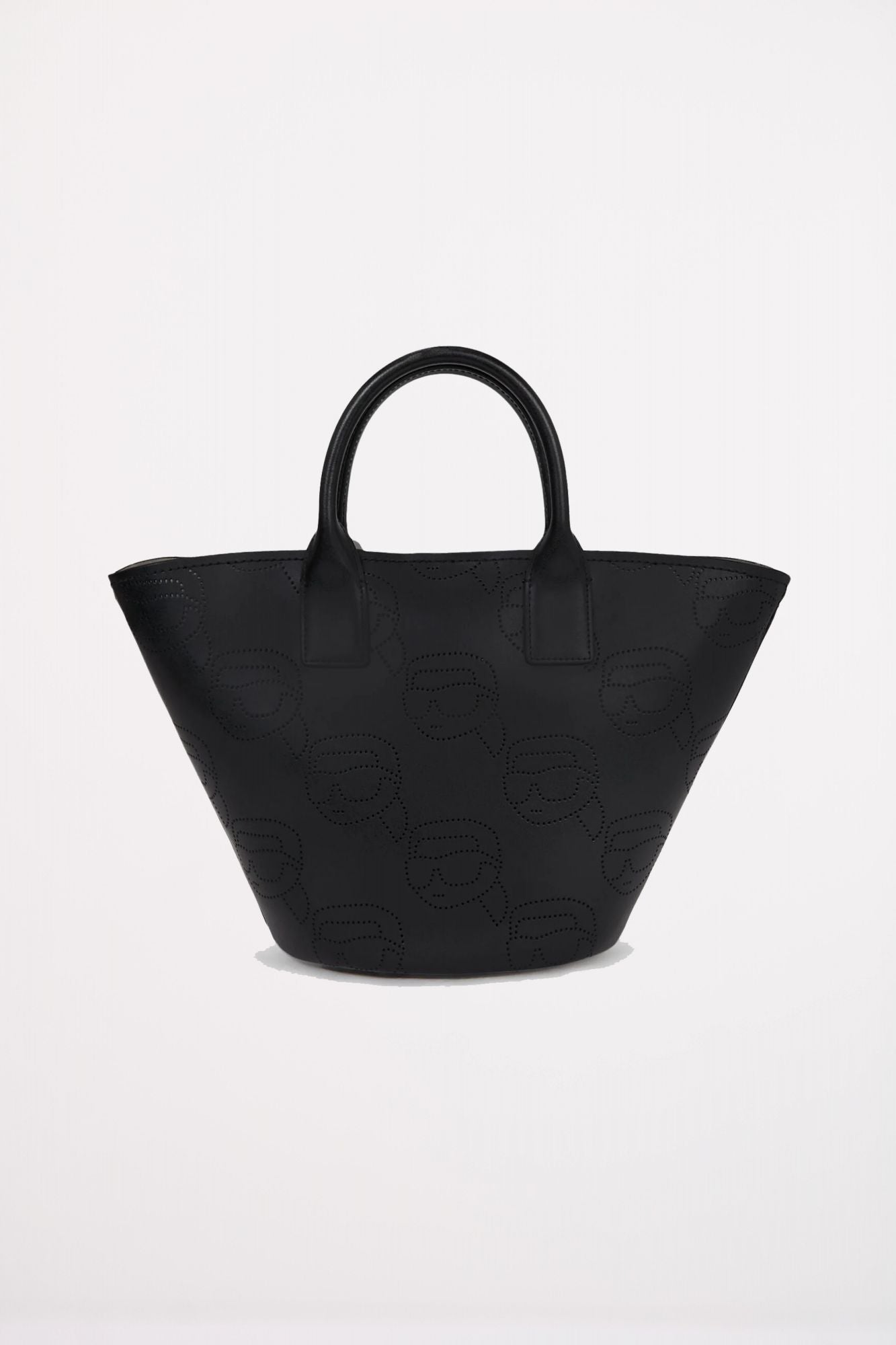 KARL LAGERFELD  IKON LEATHER PERF TULIP TO en color NEGRO (2)