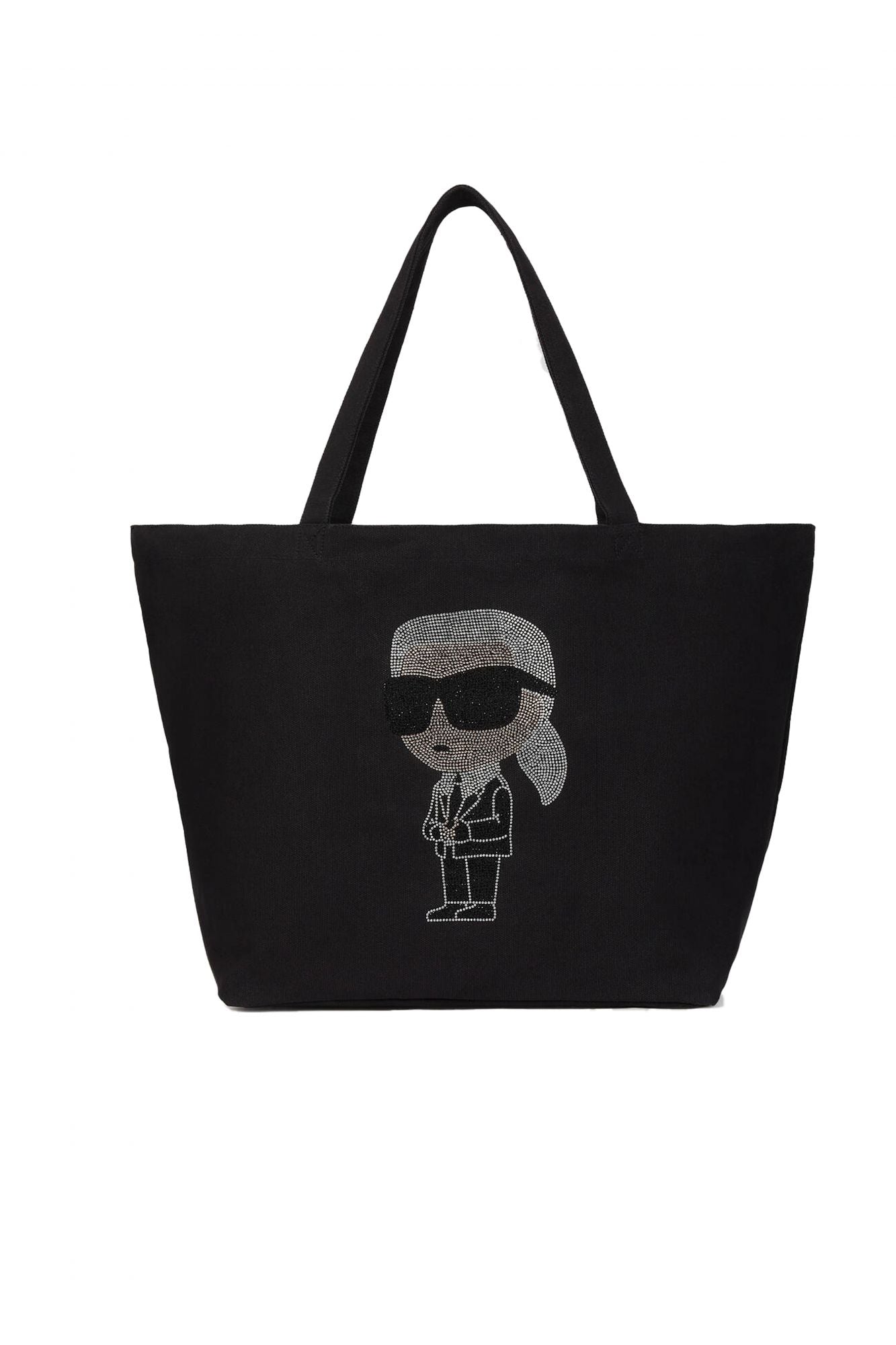 KARL LAGERFELD IKON RHINESTONE SHOPPER en color NEGRO (1)
