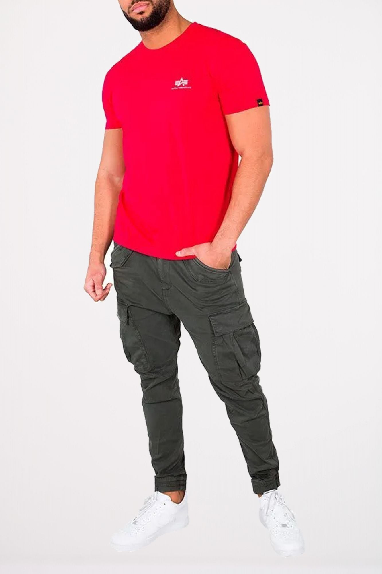 ALPHA INDUSTRIES TEE-SHIRT en color ROJO (4)
