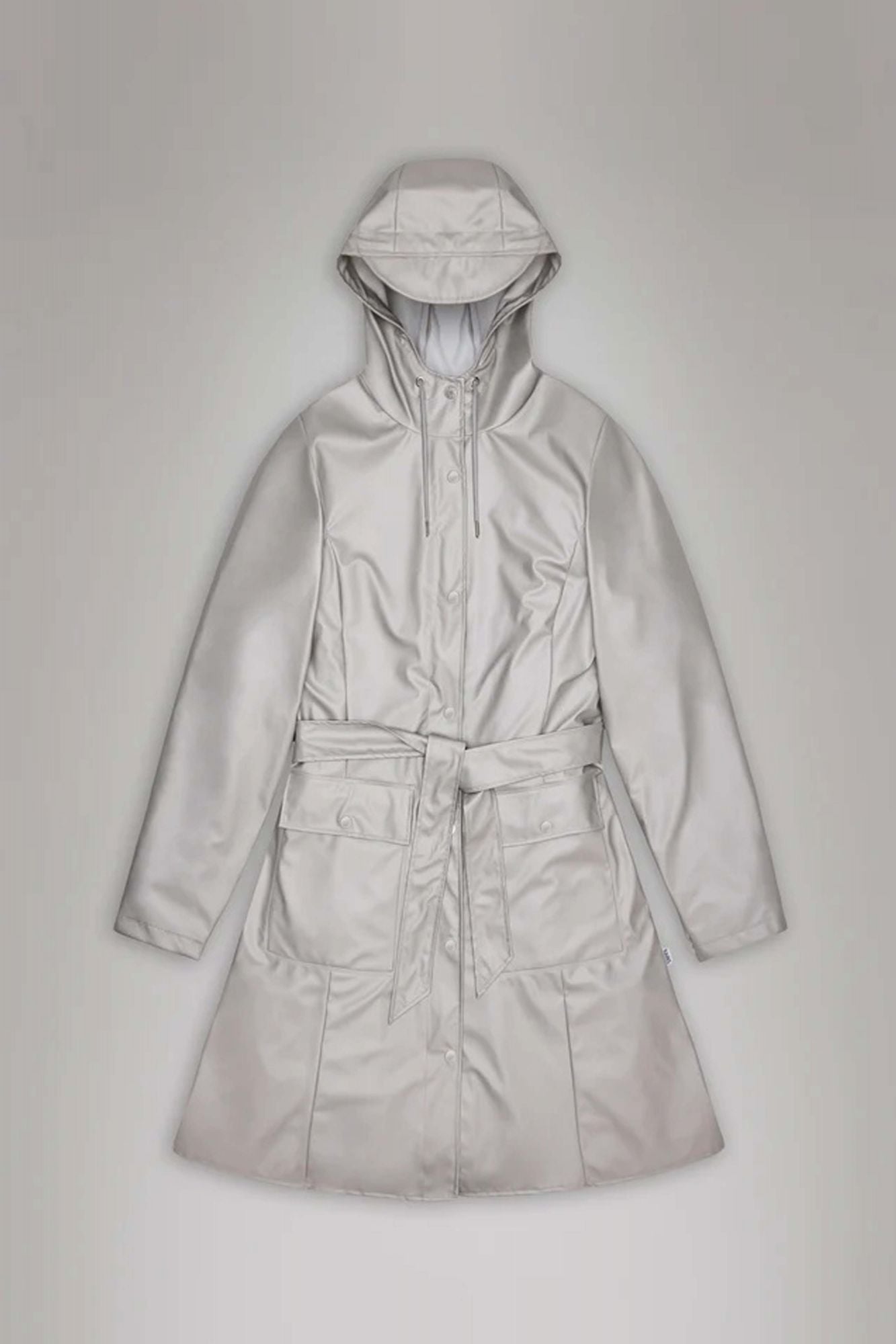 RAINS CURVE LONG JACKET W3 en color GRIS (2)