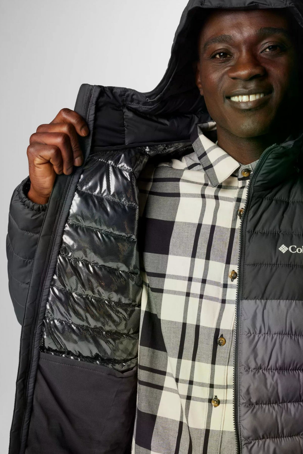 COLUMBIA POWDER LITE II HOODED JACKET en color GRIS (3)