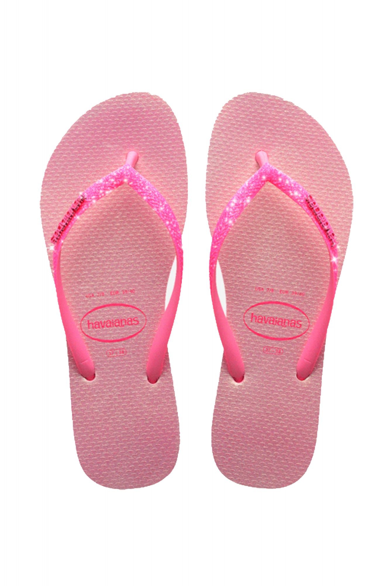 HAVAIANAS SLIM GLITTER IRIDESCE en color ROSA (1)