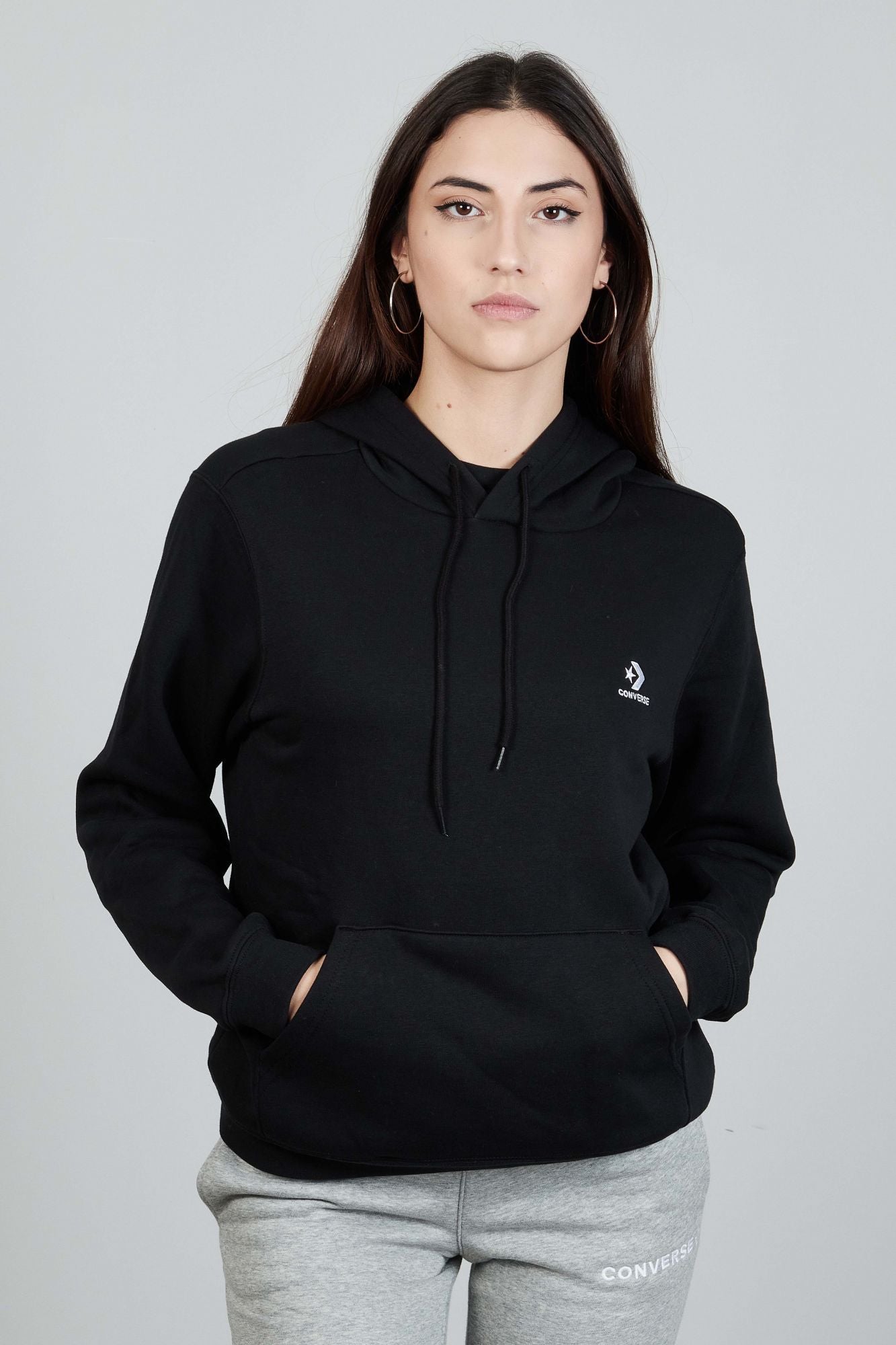 CONVERSE STAR CHEVRON HOODIE BB en color NEGRO (1)