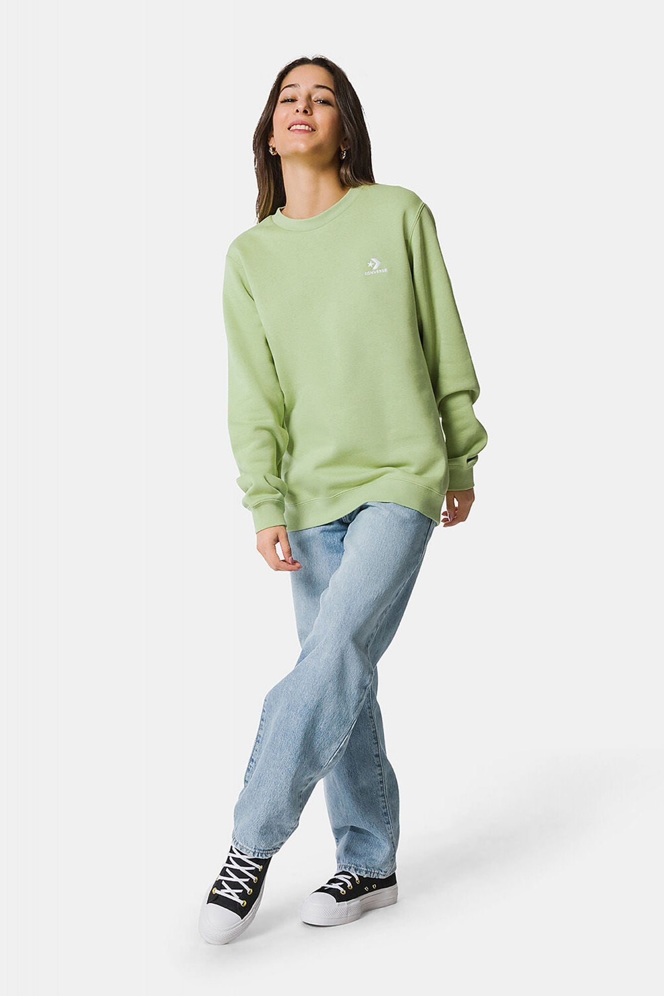 CONVERSE STAR CHEVRON HOODIE BB en color VERDE (3)