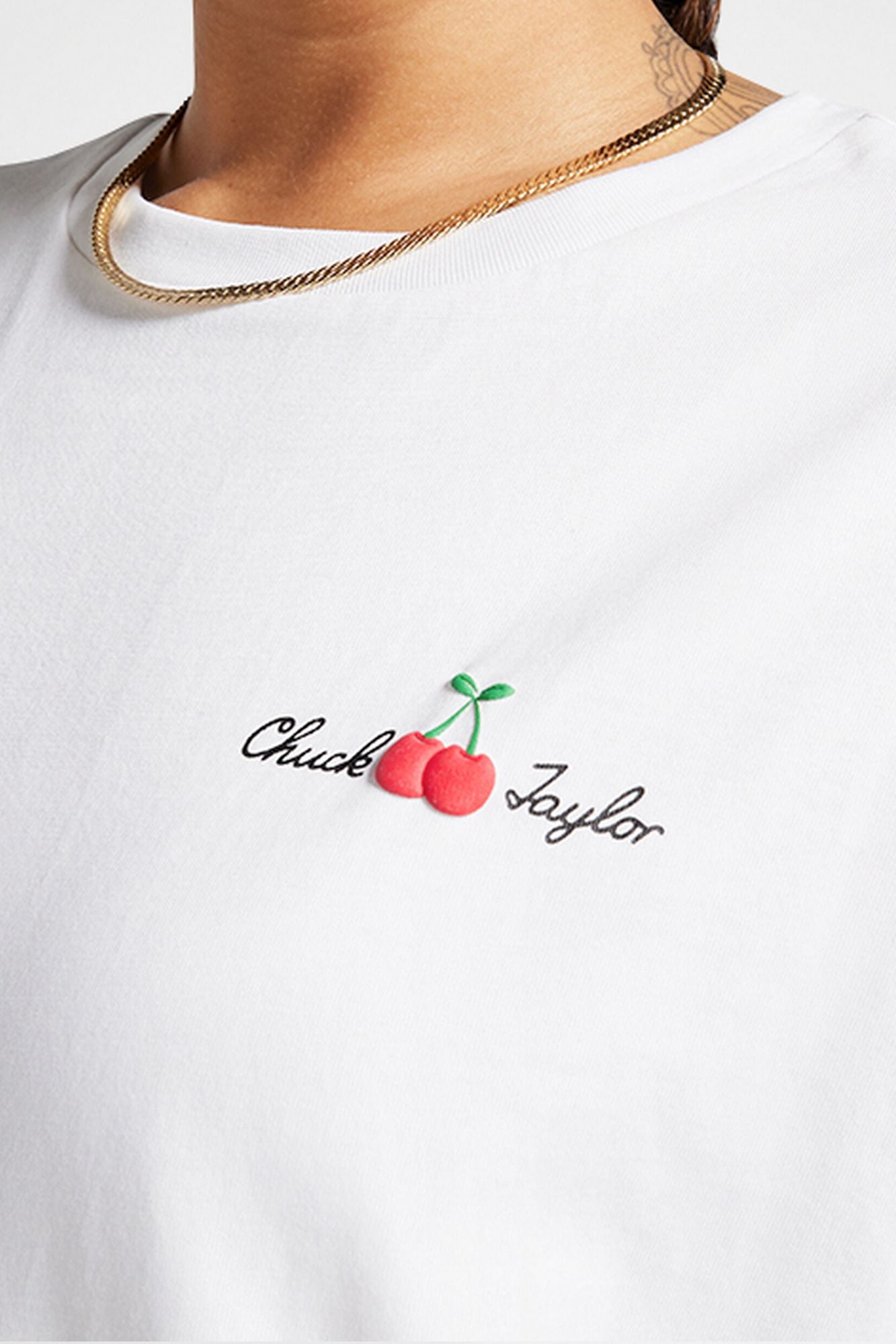 CONVERSE OVERSIZED CHERRY T-SHIRT en color BLANCO (3)