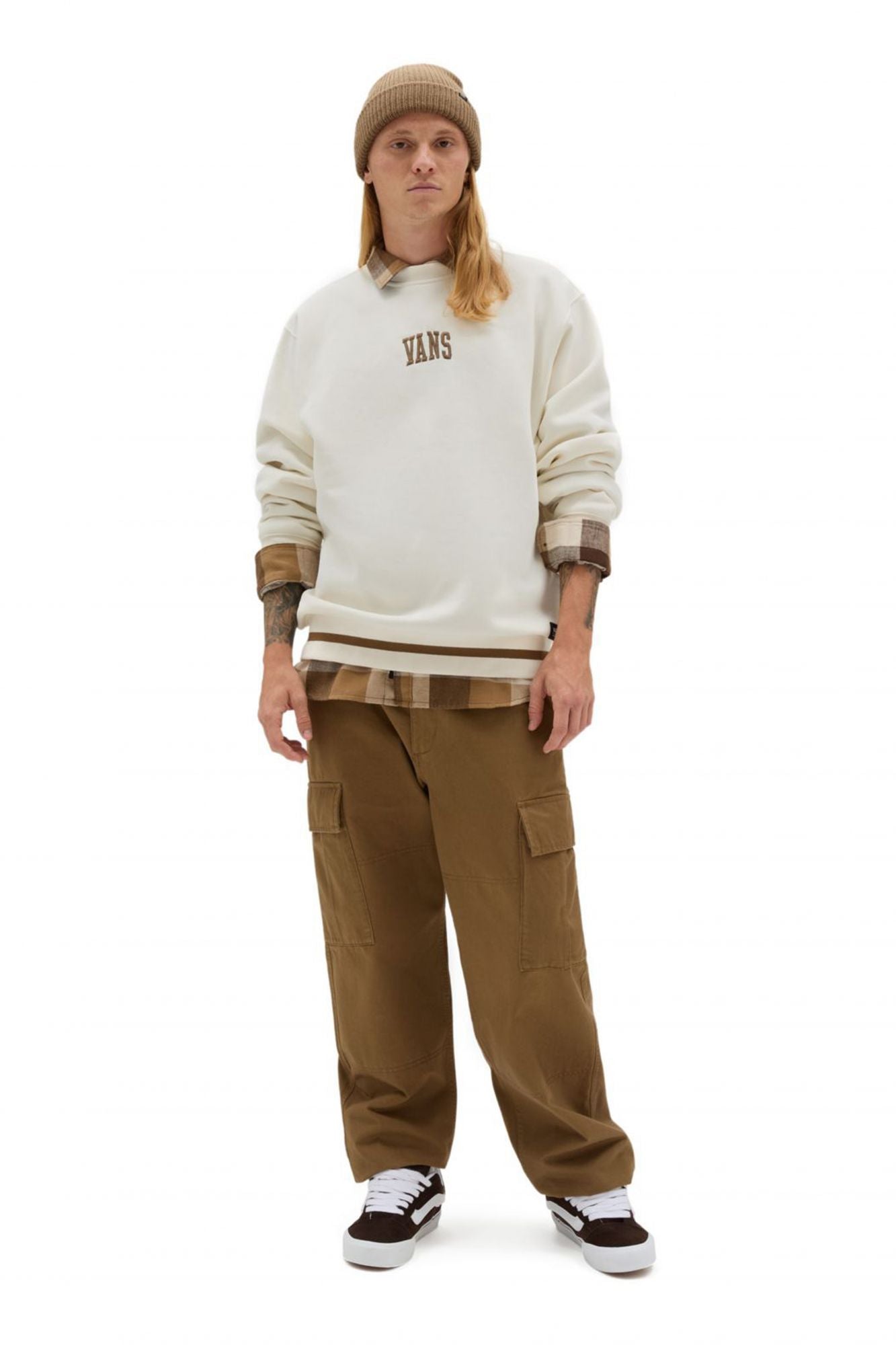 VANS ARCH LOOSE CREW en color BLANCO (4)
