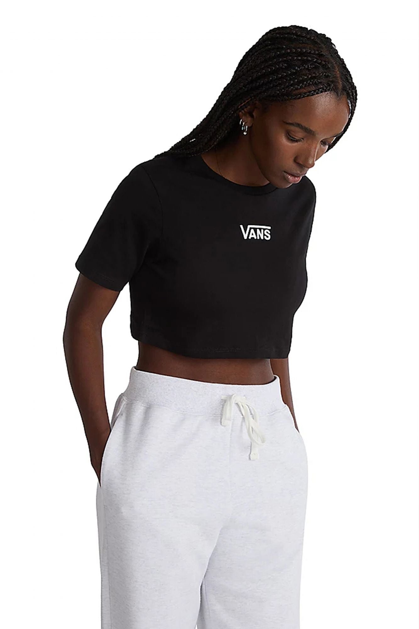 VANS FLYING V CREW CROP II en color NEGRO (1)