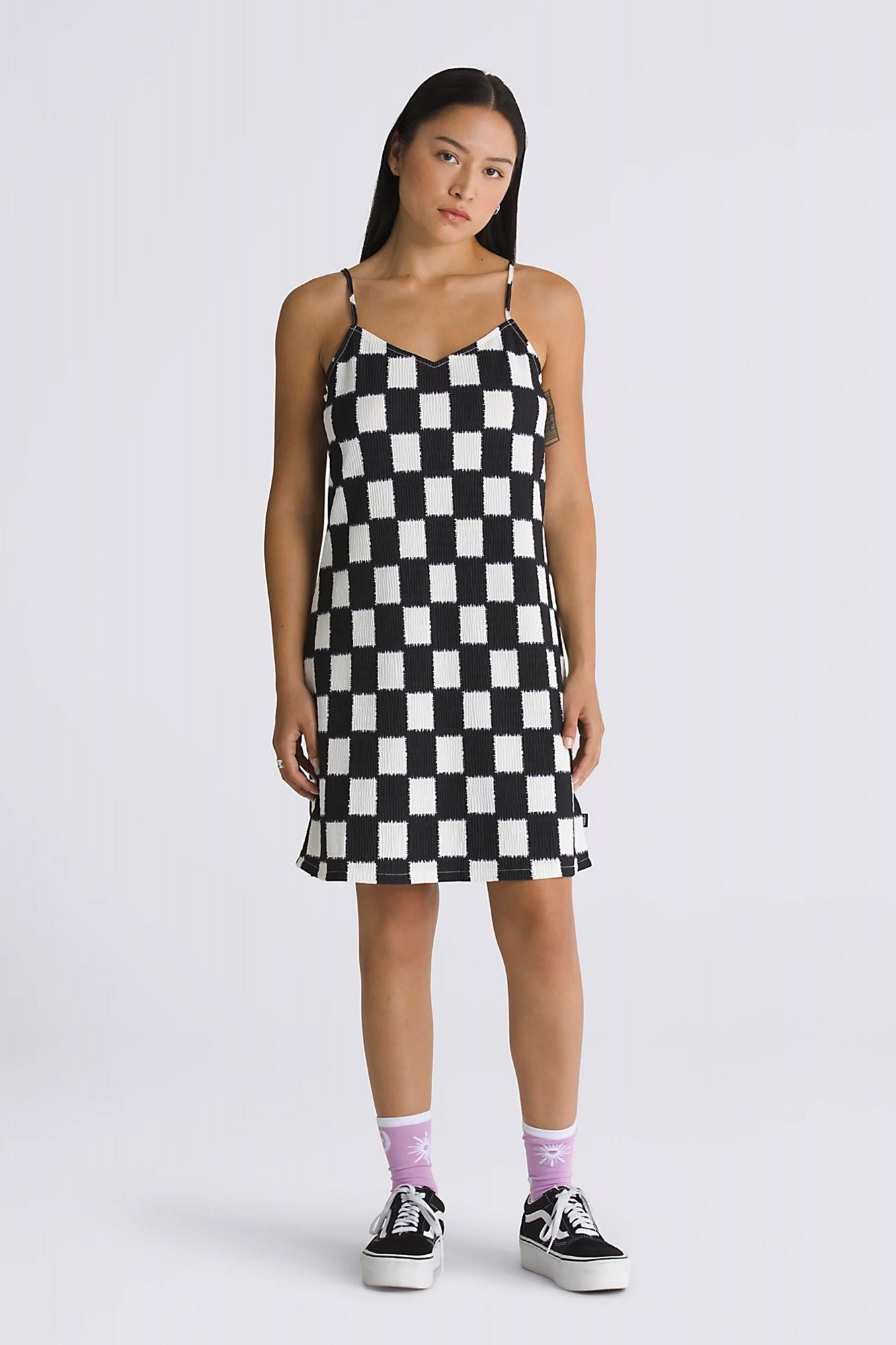 VANS  BENTON CHECKER CAMI DR en color NEGRO (4)