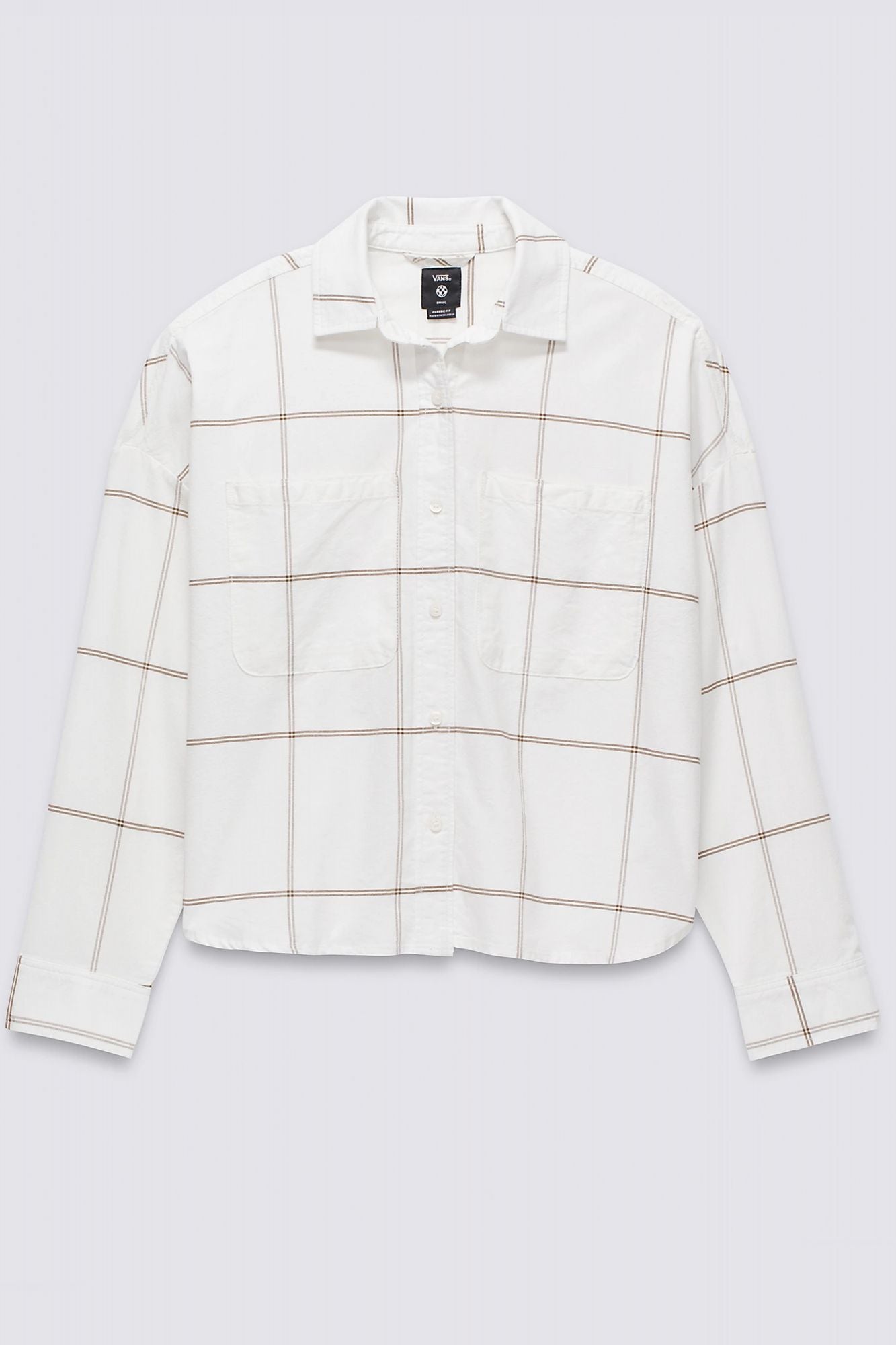 VANS  ANTICA BOXY LS SHIRT en color BLANCO (2)