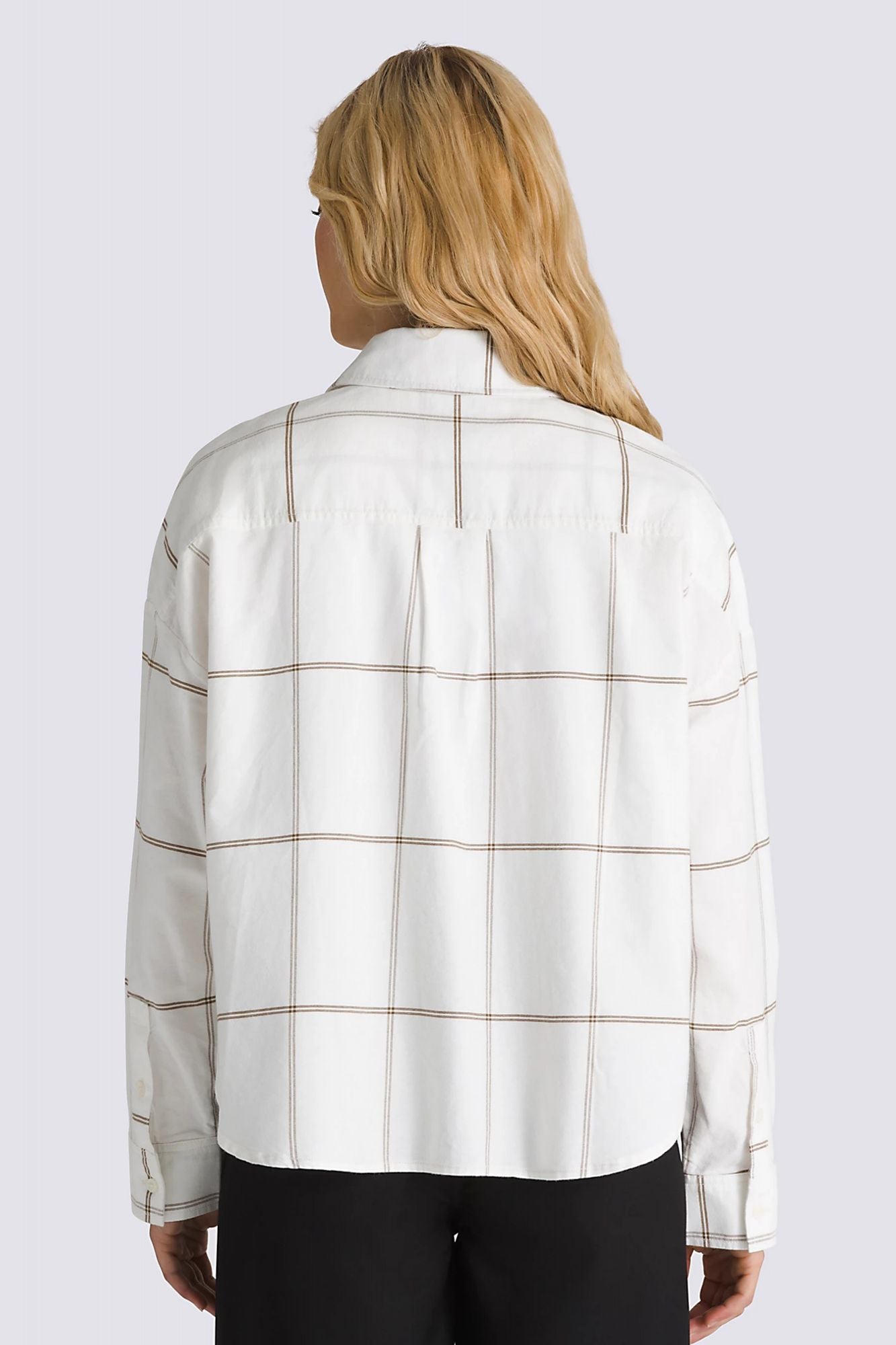 VANS  ANTICA BOXY LS SHIRT en color BLANCO (3)