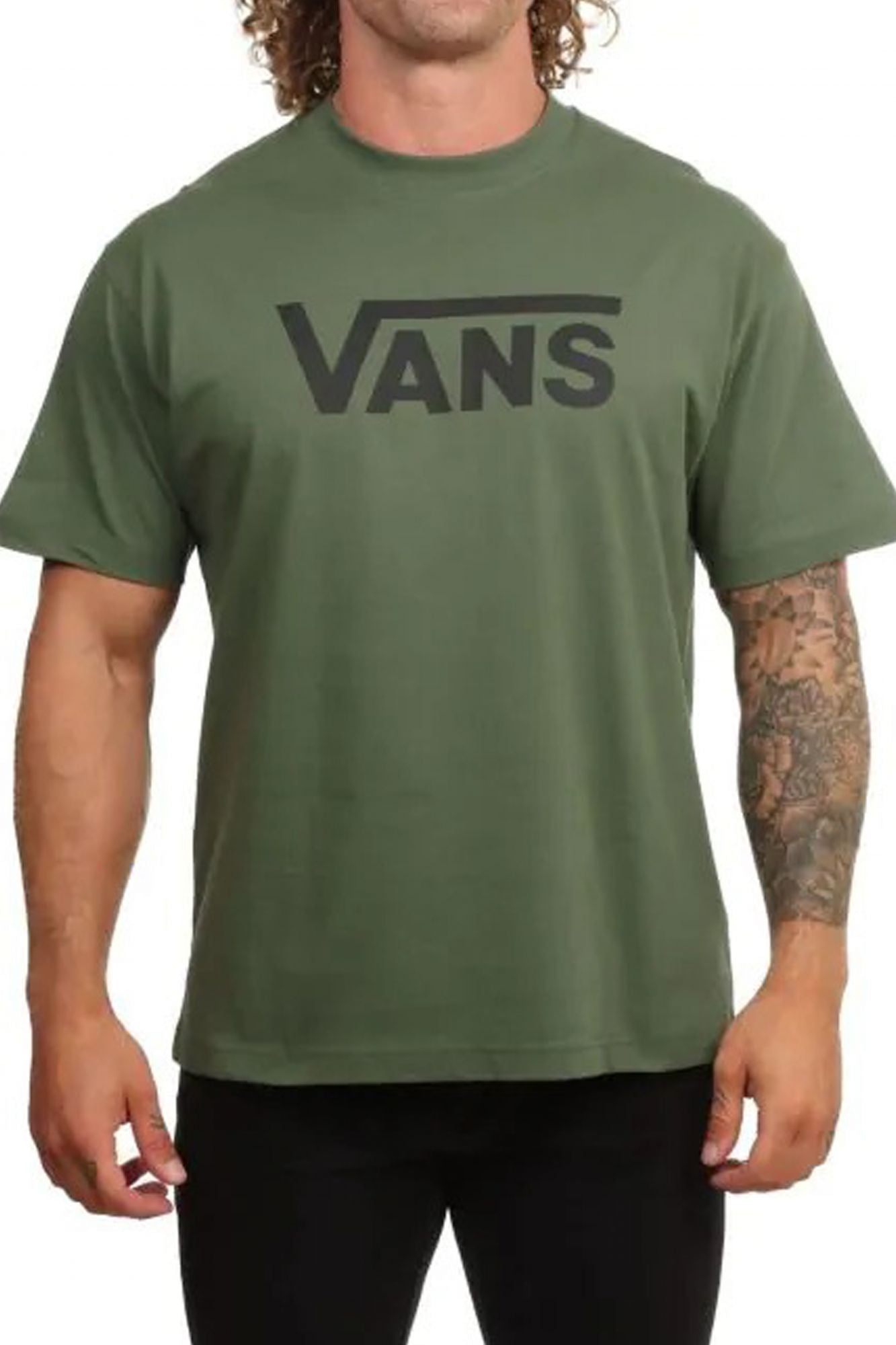 VANS CLASSIC SS TEE en color VERDE (1)
