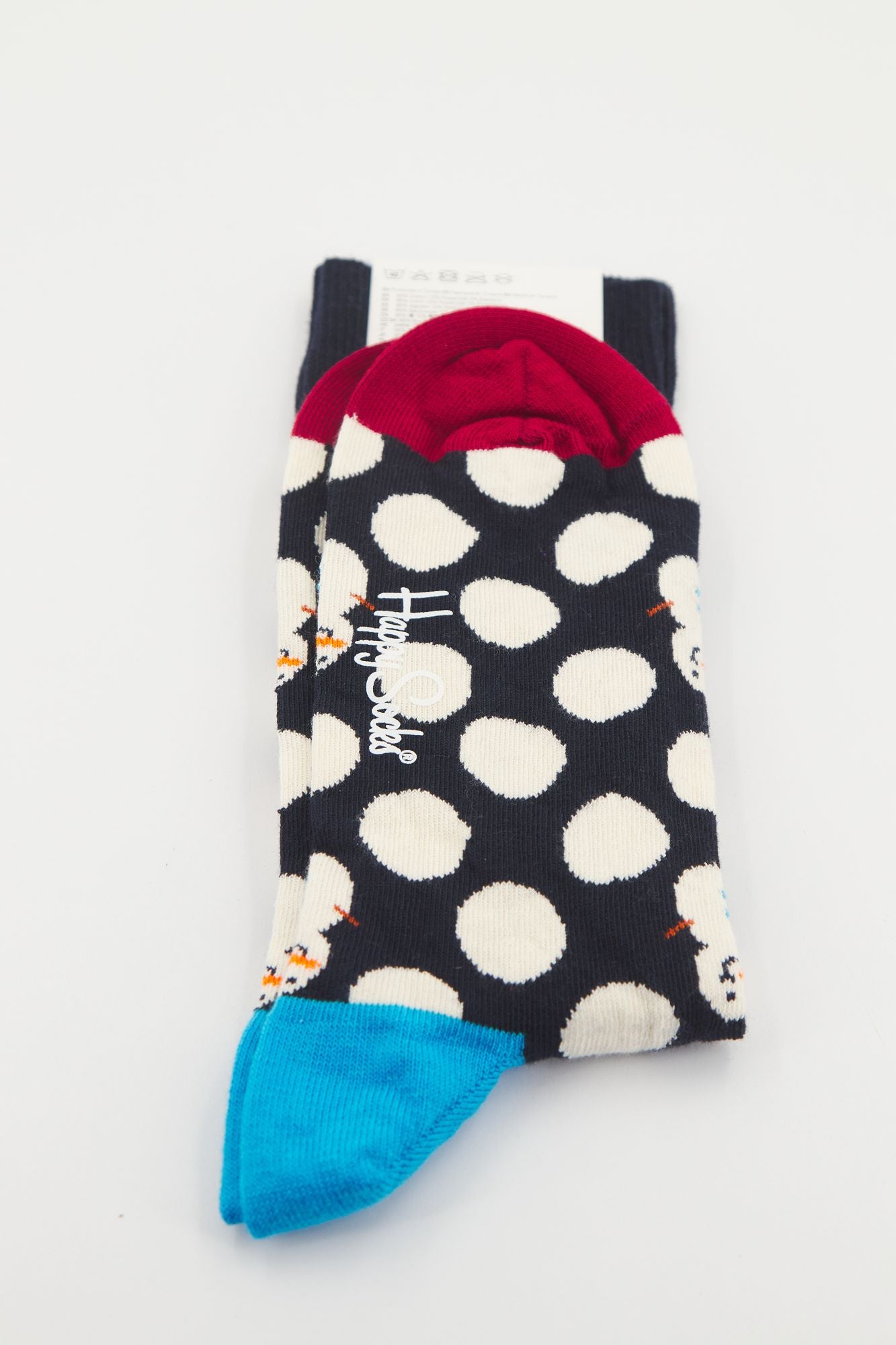 HAPPY SOCKS  BIG DOT SNOWMAN  en color AZUL (2)