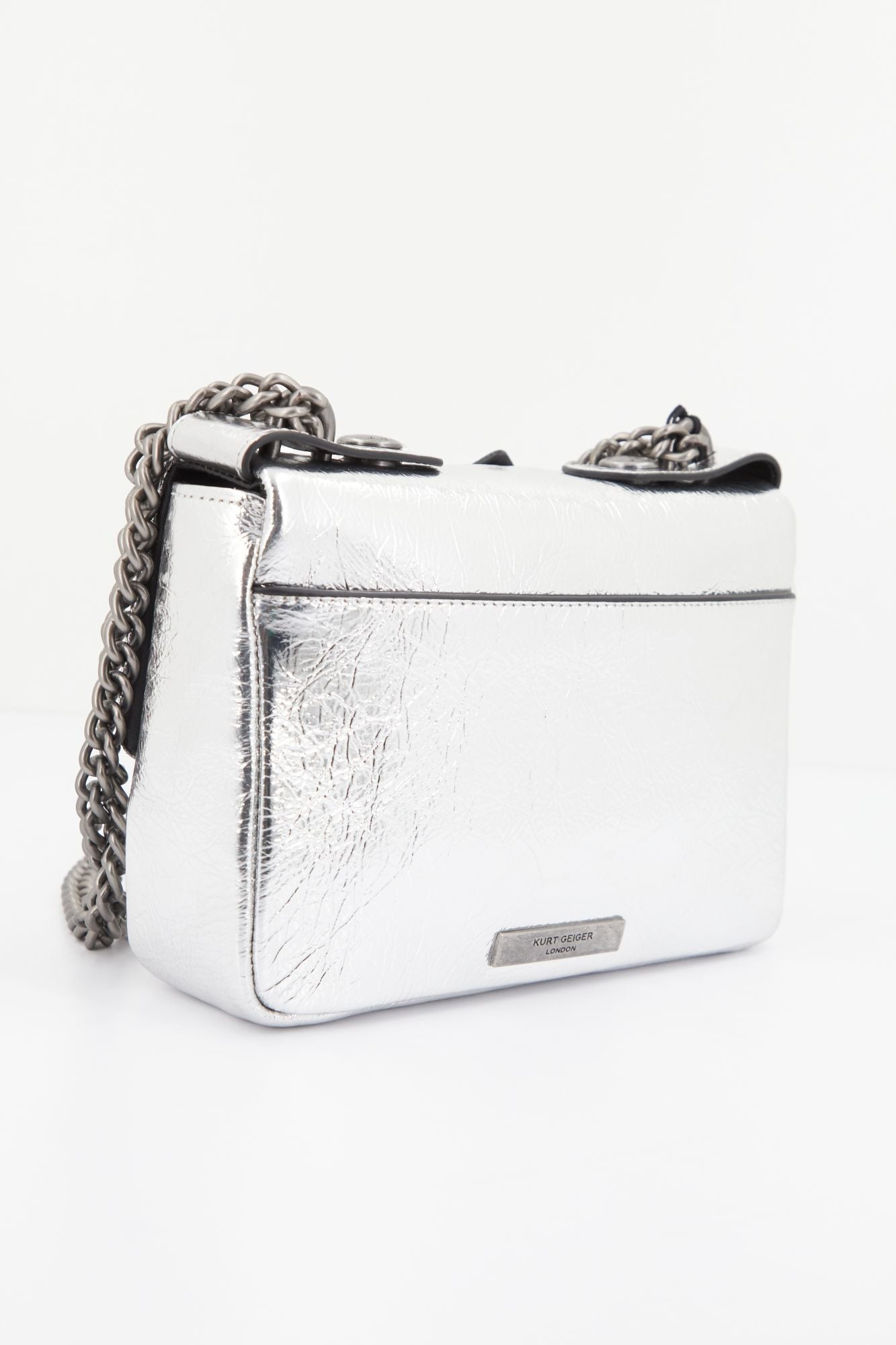 KURT GEIGER LONDON HACKNEY SM BAG en color PLATA (2)