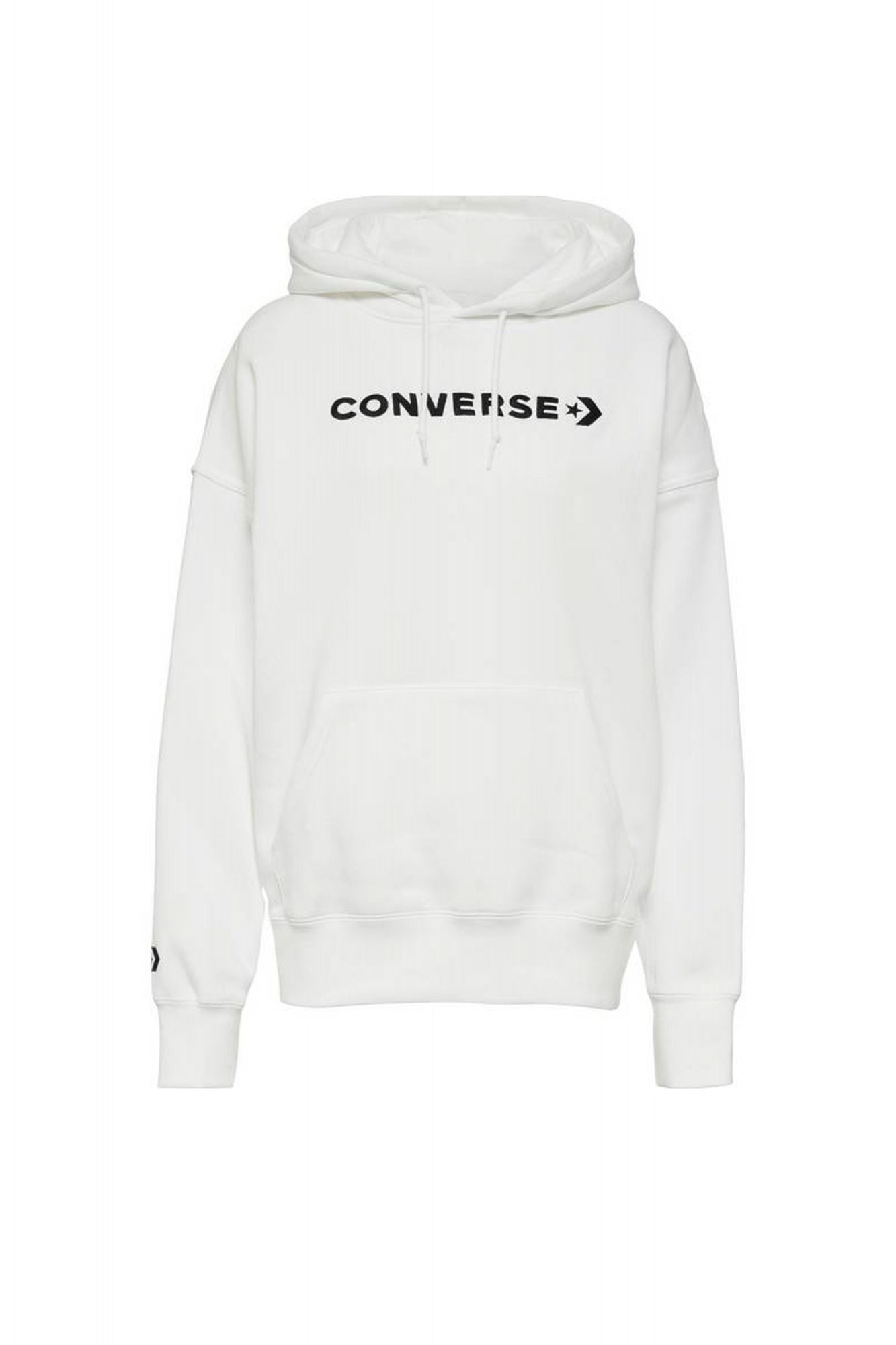 CONVERSE WORDMARK FLEECE HOODIE EM en color BLANCO (2)