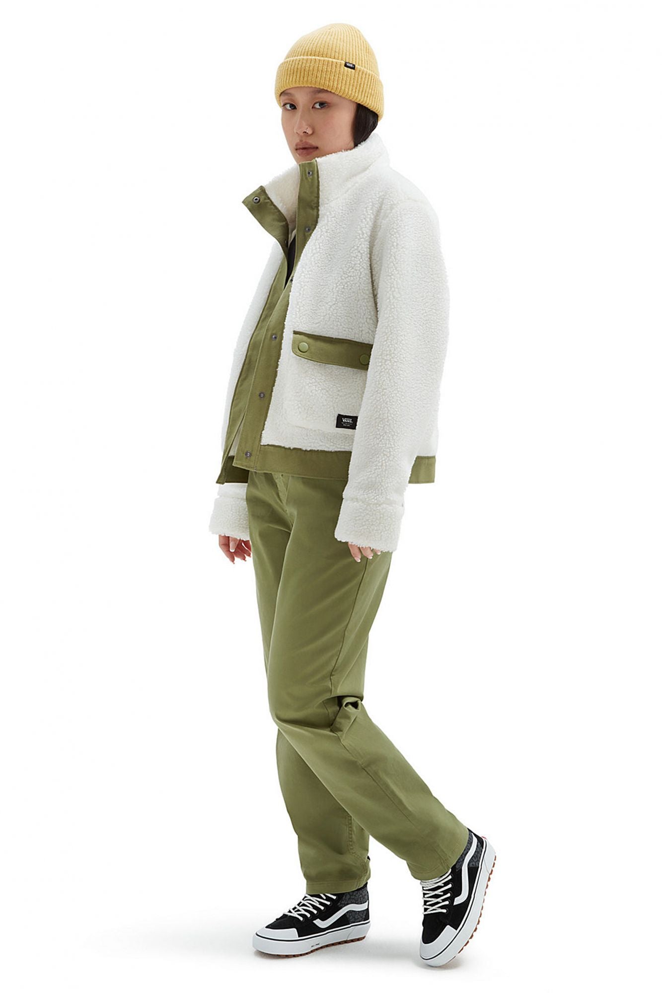 VANS TEVIS SHERPA JACKET AM en color BLANCO (4)