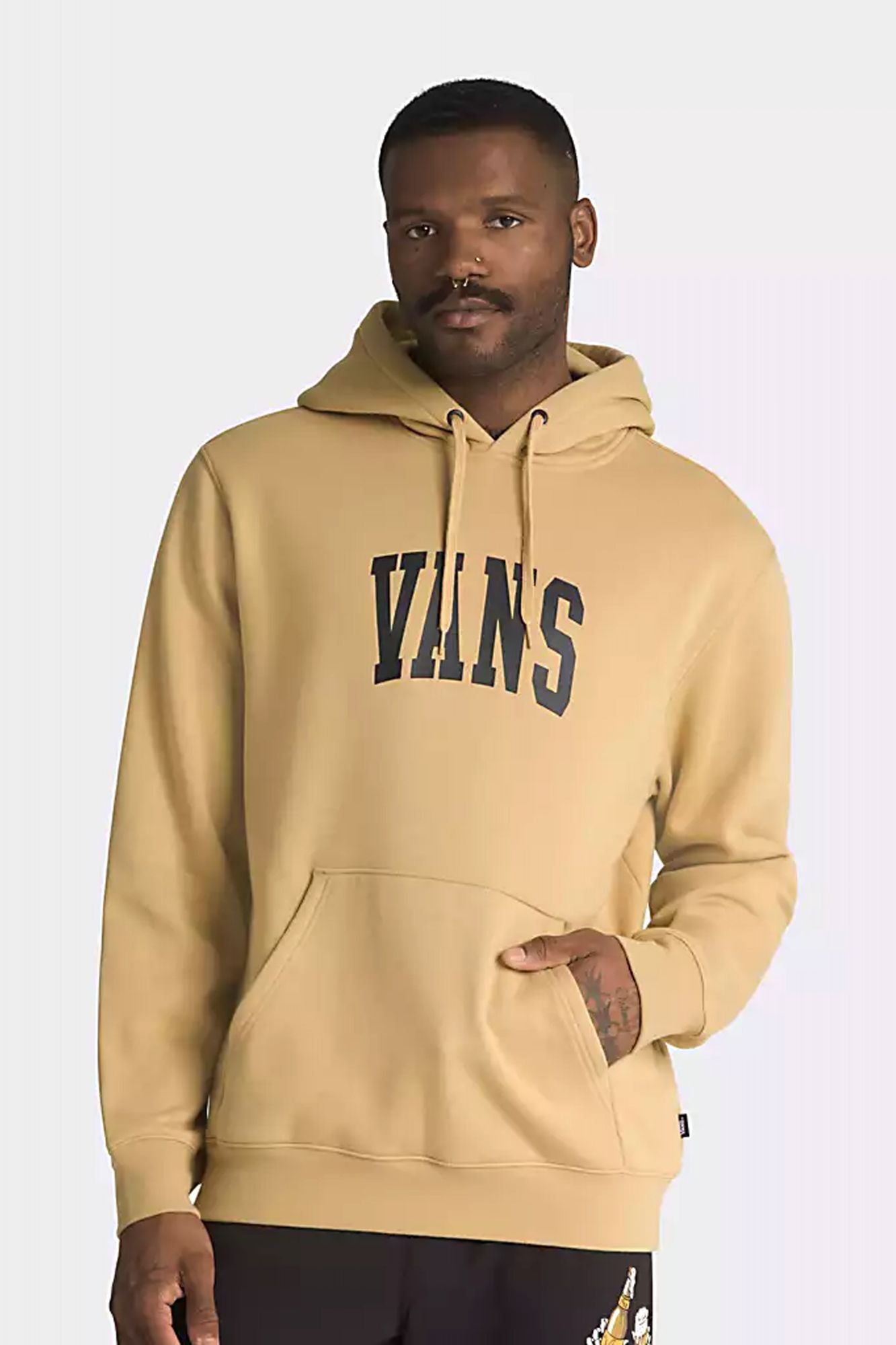 VANS  ARCHED PULLOVER HOODIE en color MARRON CLARO (1)